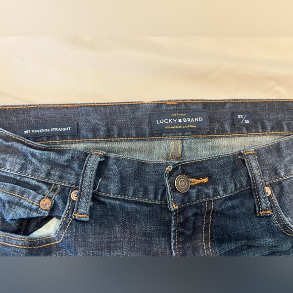 Lucky Brand 361 Vintage Straight Jeans Men’s 32x30 Dark Wash Denim Classic Fit - Picture 5 of 7